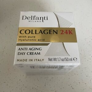 DELFANTI Collagen 24K Anti Aging Day Cream 1.7 oz Made In Italy New Sealed Box